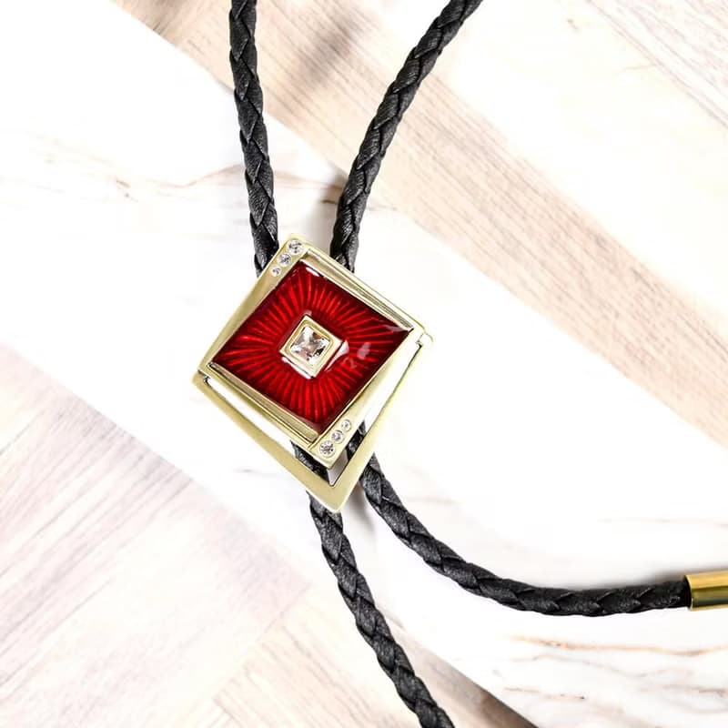 復古時尚 保羅領帶 Bolo Tie 皮革項鍊 皮繩領帶 長項鍊