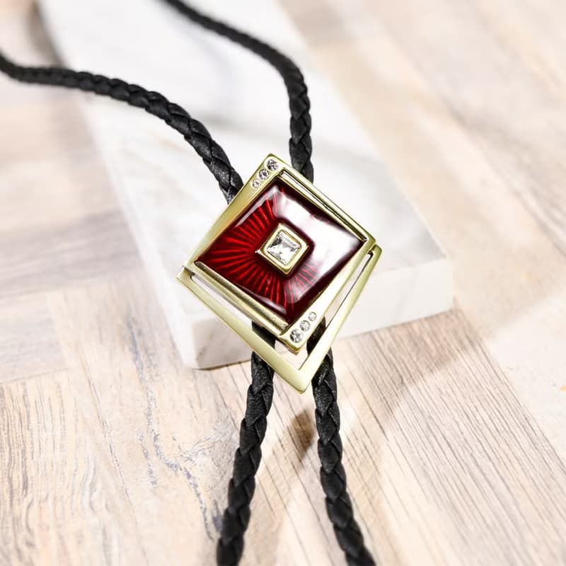 復古時尚 保羅領帶 Bolo Tie 皮革項鍊 皮繩領帶 長項鍊