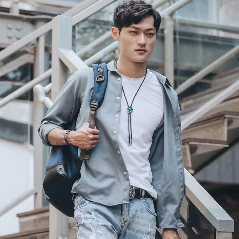 復古時尚 保羅領帶 Bolo Tie 皮革項鍊 皮繩領帶 長項鍊