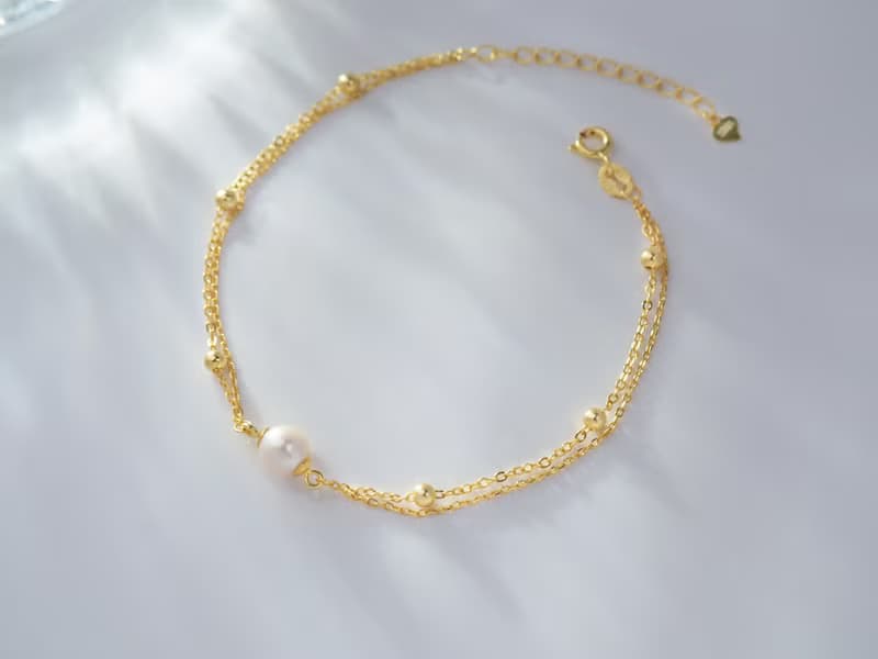 光點 | 淡水珍珠 / 金鍊 / 銀鍊 / 單件款 | 天然珍珠手鍊