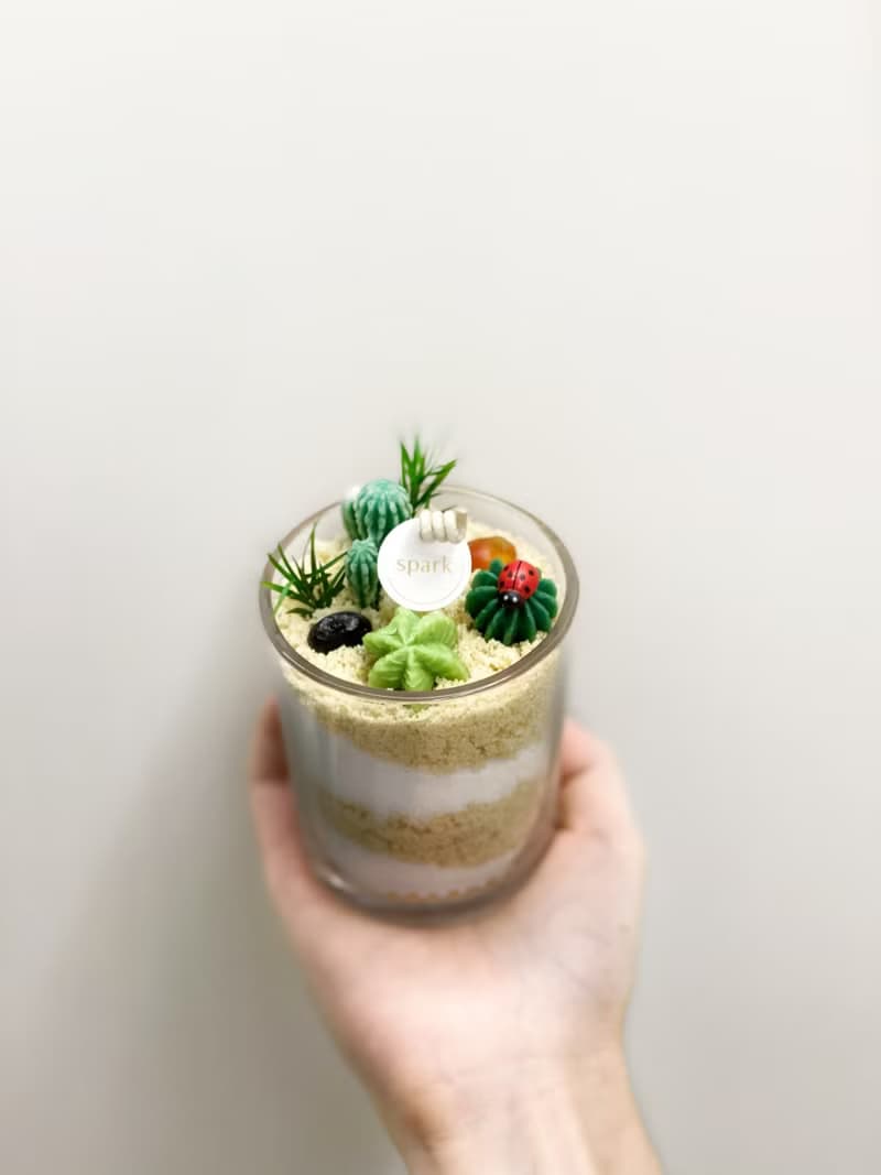 多肉植物漸層蠟燭 | 手工仙人掌香氛蠟燭