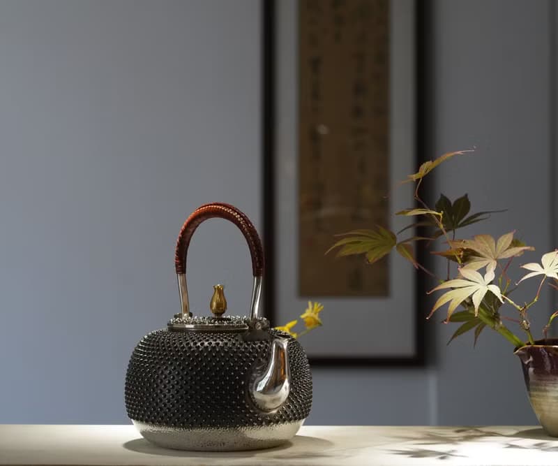 尚幀品 霰打銀壺 經典復刻 純銀壺純銀9999純手工 1300cc