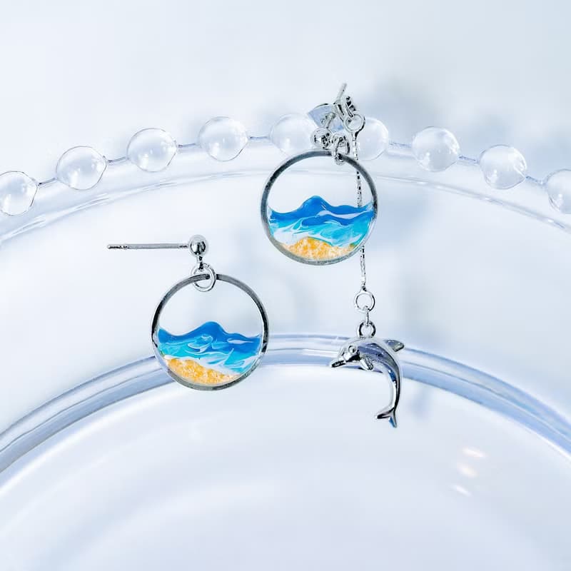 黃金海岸系列 | 海豚與海 可改耳夾