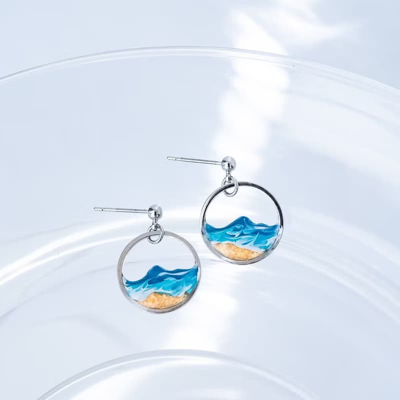黃金海岸系列 | 海豚與海 可改耳夾