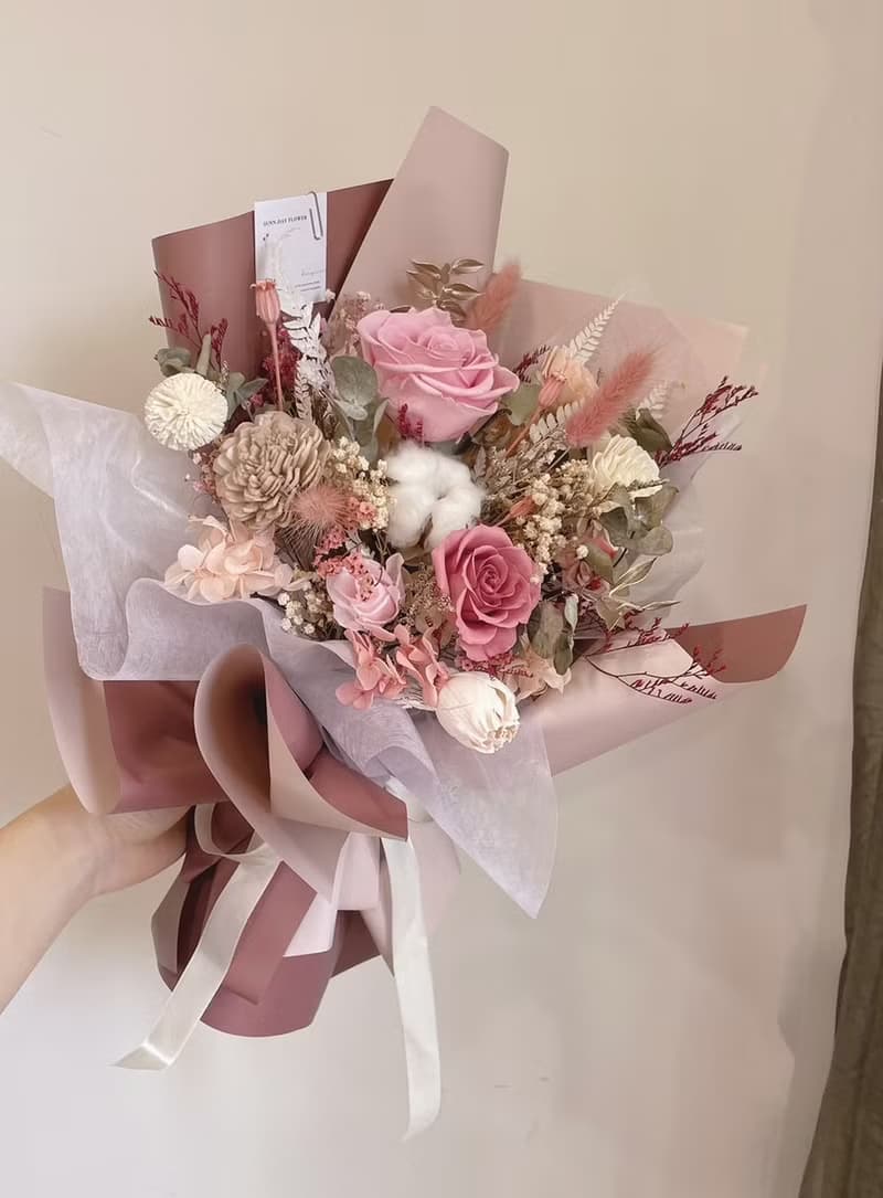 【求婚花束】情人節禮物 永生玫瑰花 告白花束 擴香花 畢業花束