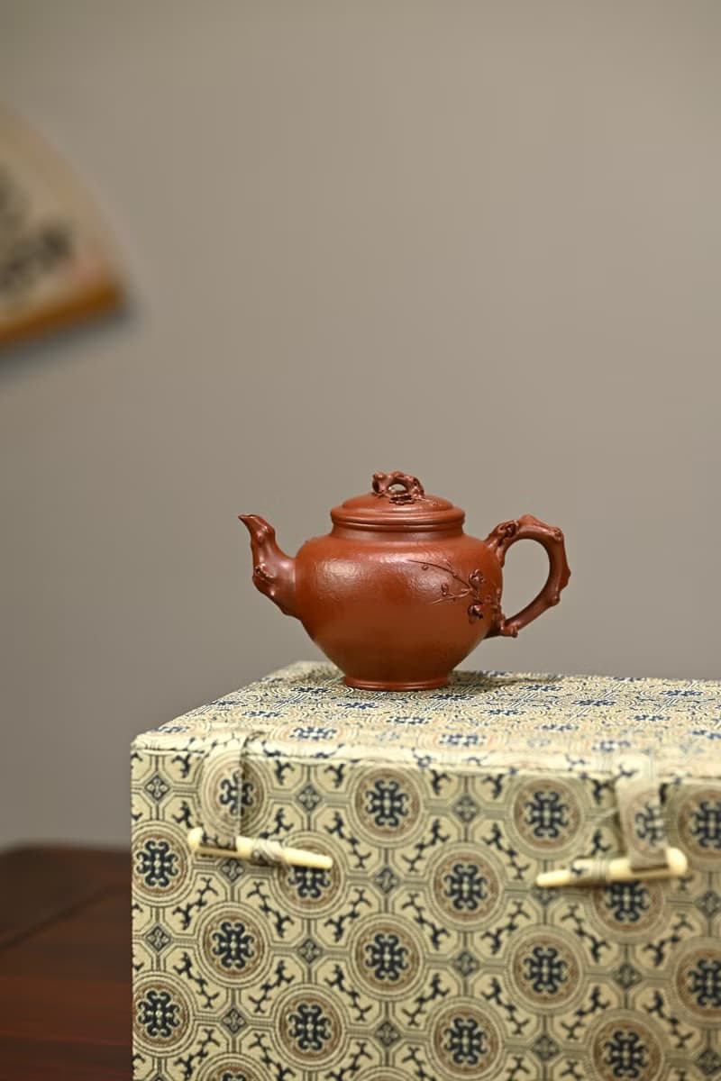 梅報春 全手工 拍陶手雷罡作品師承范偉群容量150cc家藏朱泥