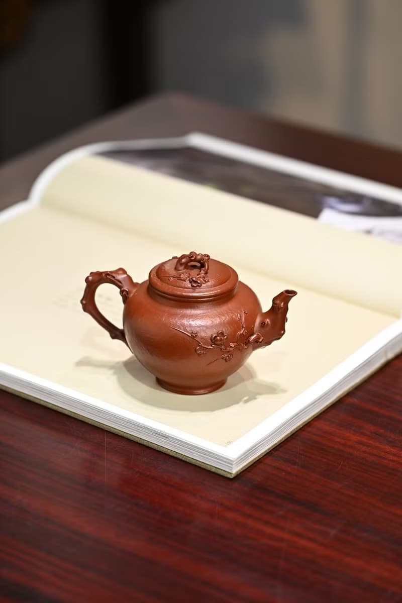 梅報春 全手工 拍陶手雷罡作品師承范偉群容量150cc家藏朱泥