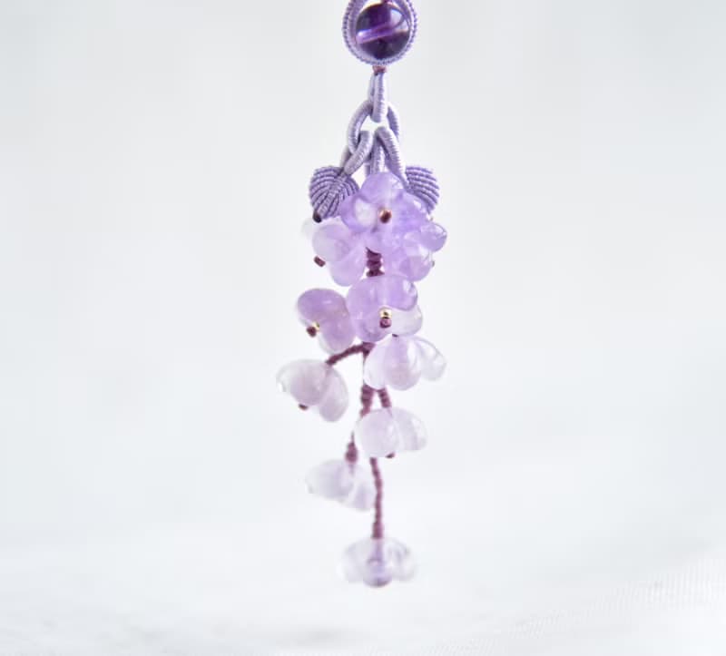 【然】天然紫水晶漸變桂花清新浪漫多用掛飾