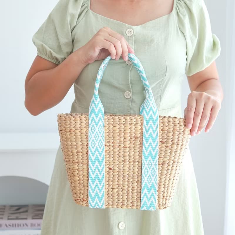 可愛的手提籃市場袋  女士用頂部手柄小提