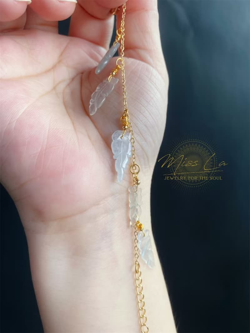 天然緬甸玉翡翠 冰種 一葉致富 手鍊 設計款 禮物 氣質