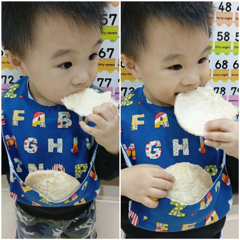 水果派對-6款可選。領口可內塞大口袋吃飯圍兜 (可繡名字)
