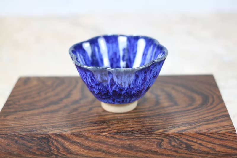 【母親節禮物】湛海 天目釉 花瓣茶杯 茶碗 鶯歌名家葉敏祥作品