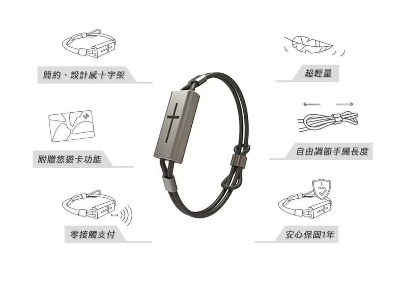 悠遊卡十字架手鍊