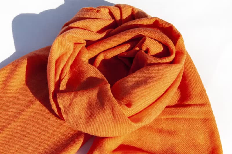 喀什米爾Cashmere/羊絨圍巾/純羊毛圍巾披巾/戒指絨披肩-水果橘子