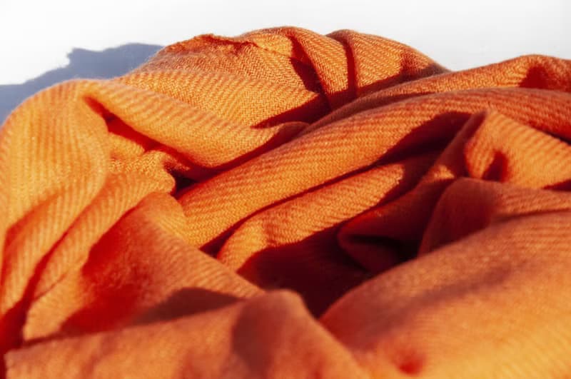 喀什米爾Cashmere/羊絨圍巾/純羊毛圍巾披巾/戒指絨披肩-水果橘子