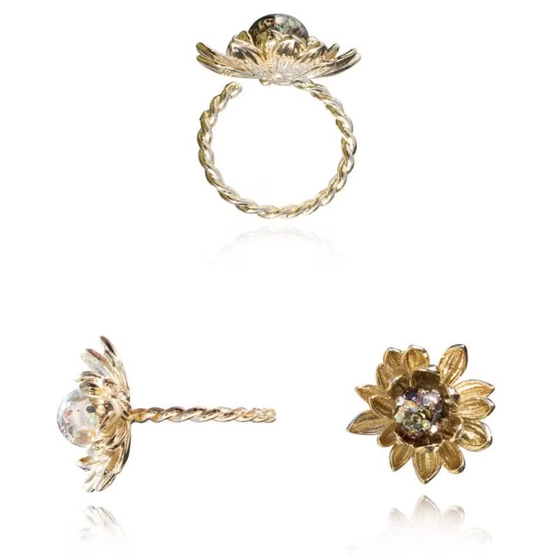 Sunflower Snowball Ring