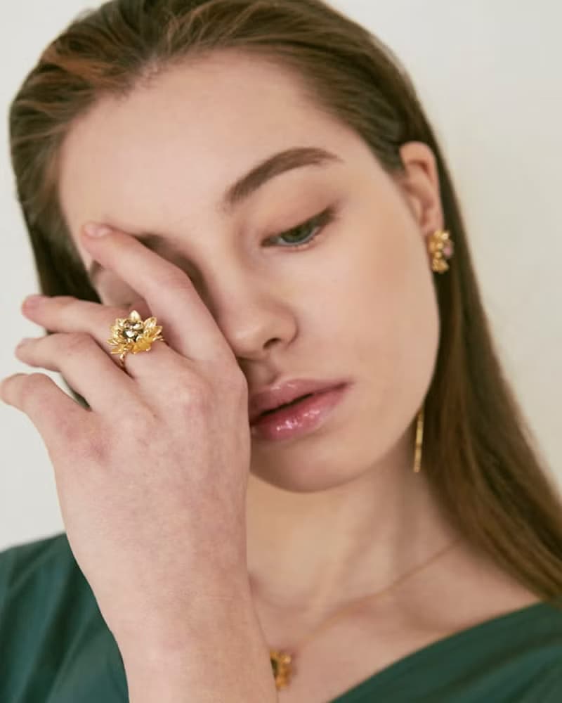 Sunflower Snowball Ring