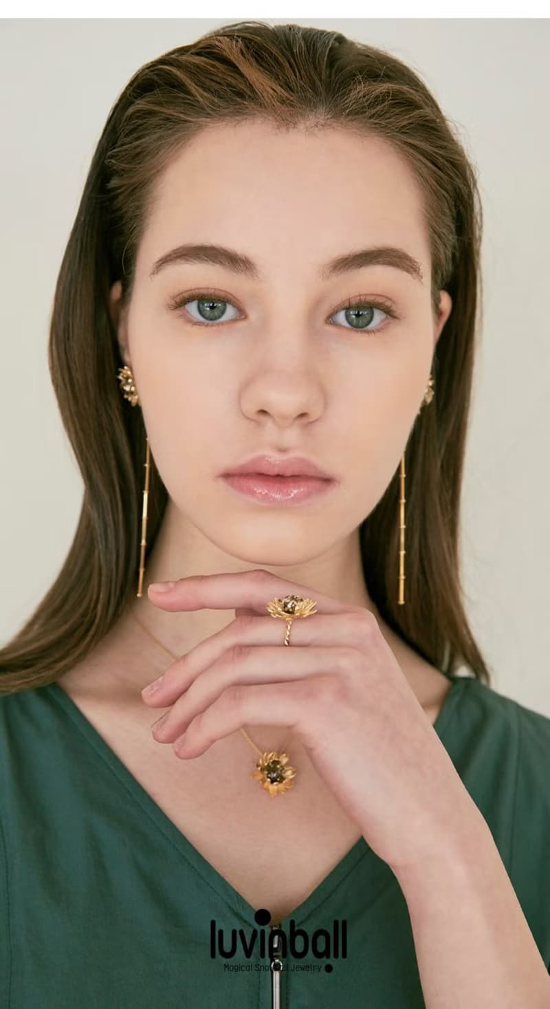 Sunflower Snowball Ring