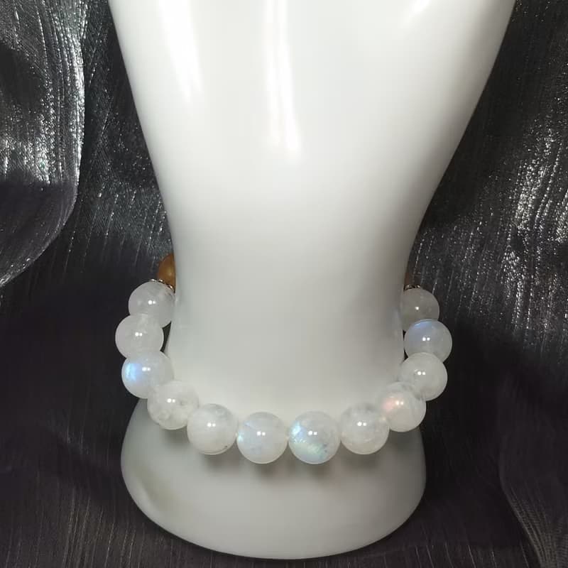 手鍊 藍光 月光石 膠花水晶 藍髮晶 海藍寶 海草瑪瑙 葫蘆 銀飾