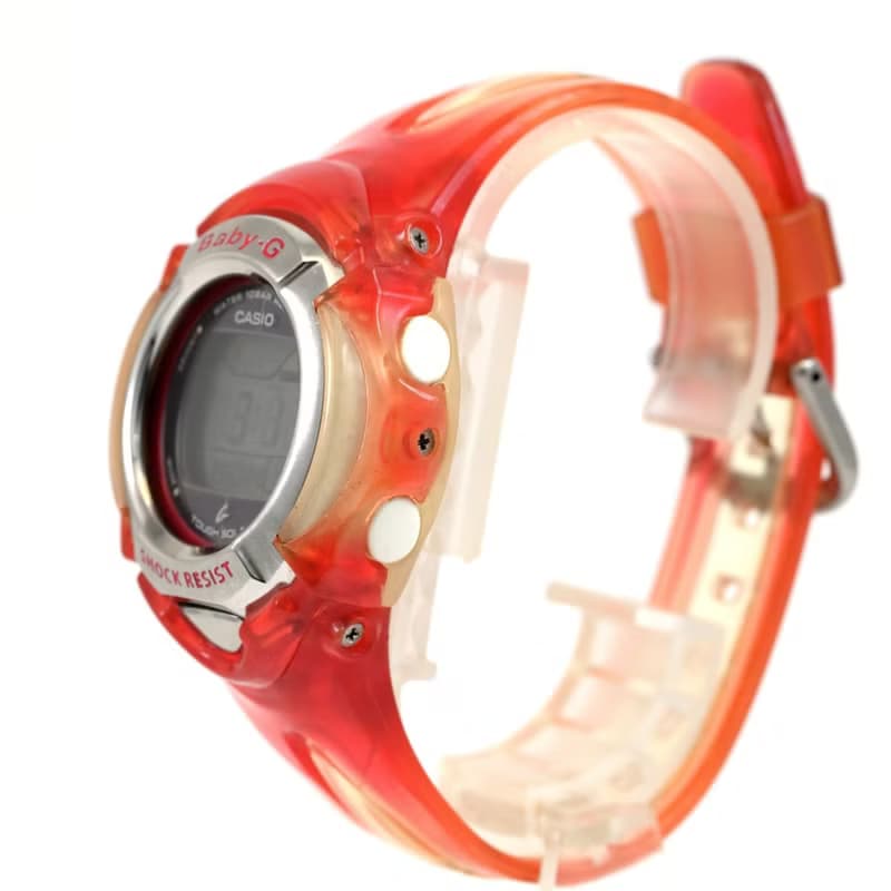 送料無料 Casio カシオ Baby-G 女性用 ソーラー腕時計 Tough Solar BGX-220 Red Digital Watch 古董錶 手錶