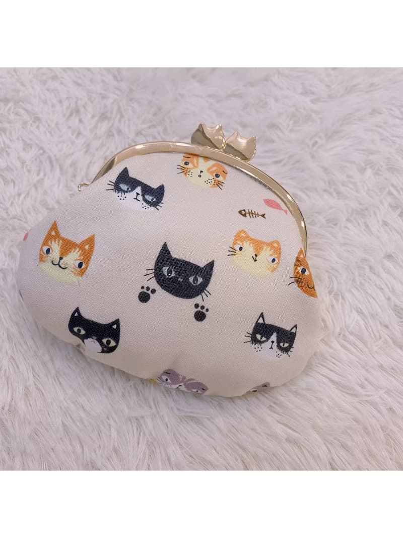 【TiNa 】手作口金錢包  貓頭口金零錢包 生日 禮物 可挑布製作