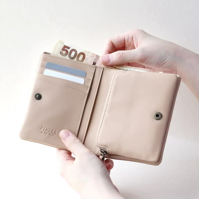pinsel wallet : toasted almond