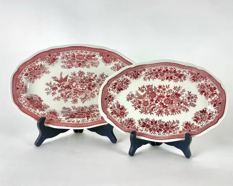 維勒魯瓦和博赫紅法桑上菜|橢圓形紅板|體外瓷