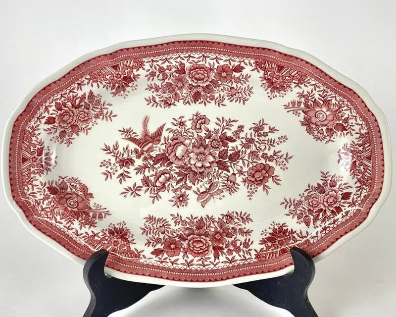 維勒魯瓦和博赫紅法桑上菜|橢圓形紅板|體外瓷