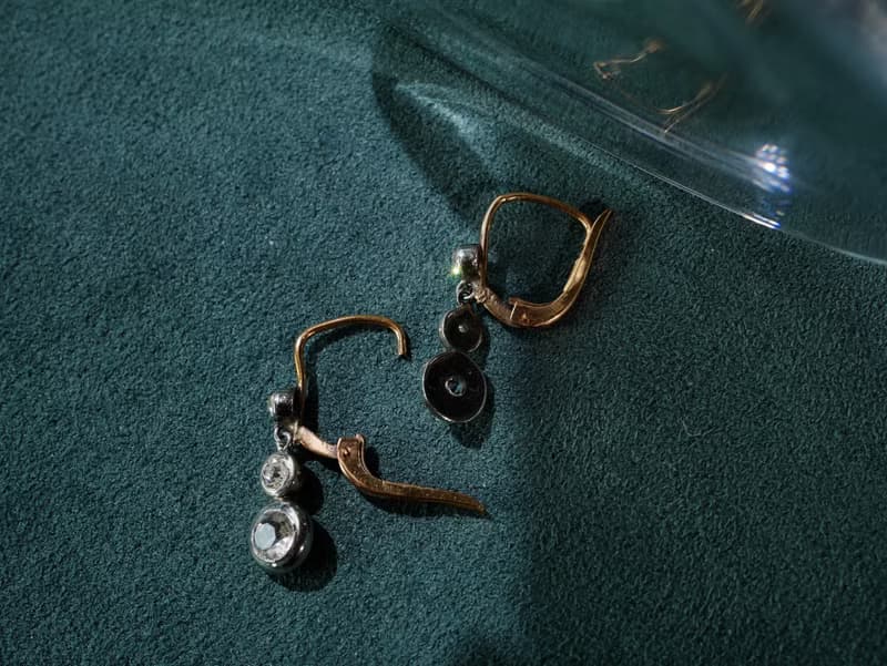 1930s 法國 針式耳環氣泡款 全新庫存孤品