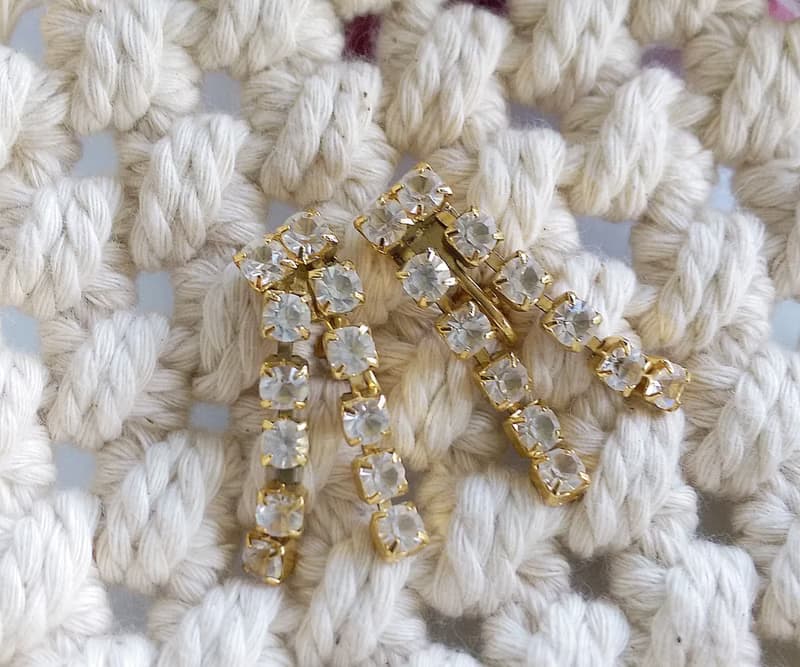 Vintage Jewelry 西洋古董飾品 TRIFARI 白萊茵 小知性 夾式耳環