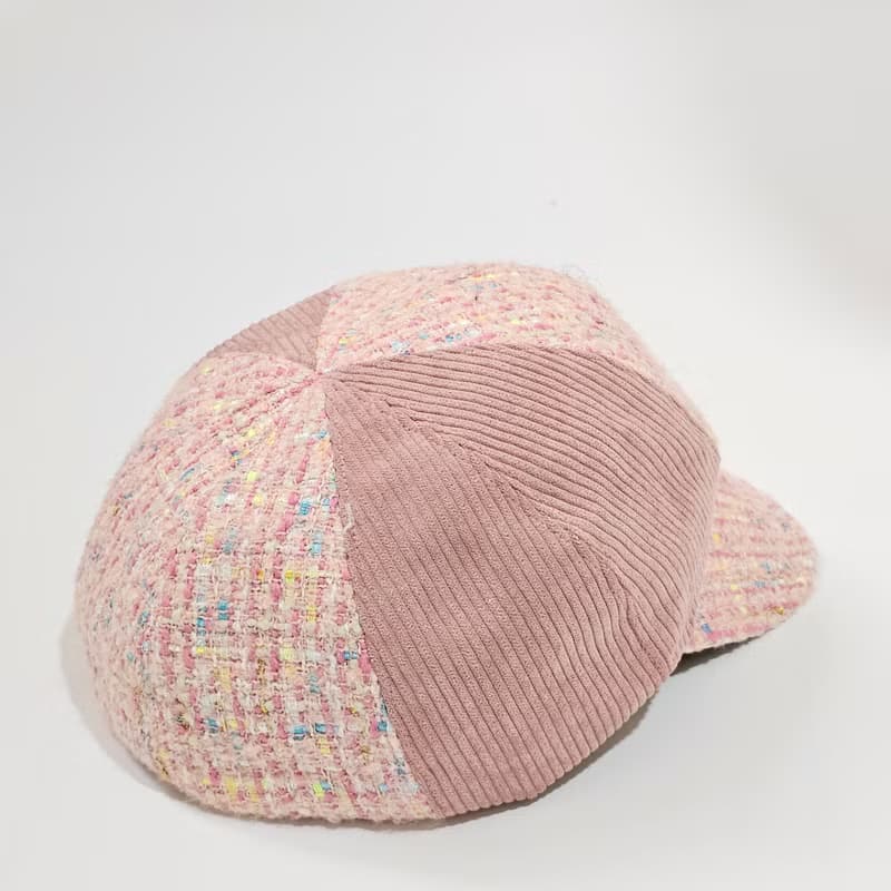 【HiGh MaLi】冬季報童帽/寬帽簷/粉彩拼接編織毛料#小香風