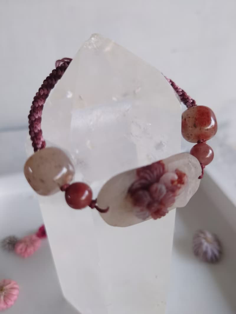 Miss feng天然-余太早踏雪尋梅中國結手鍊