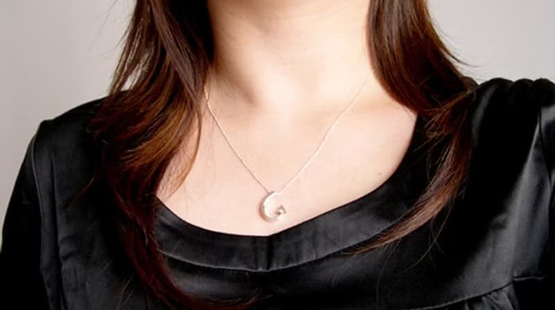 Love Hook for W | 愛心惡魔尾巴情侶純銀手工對墜項鍊/墜鍊.女款