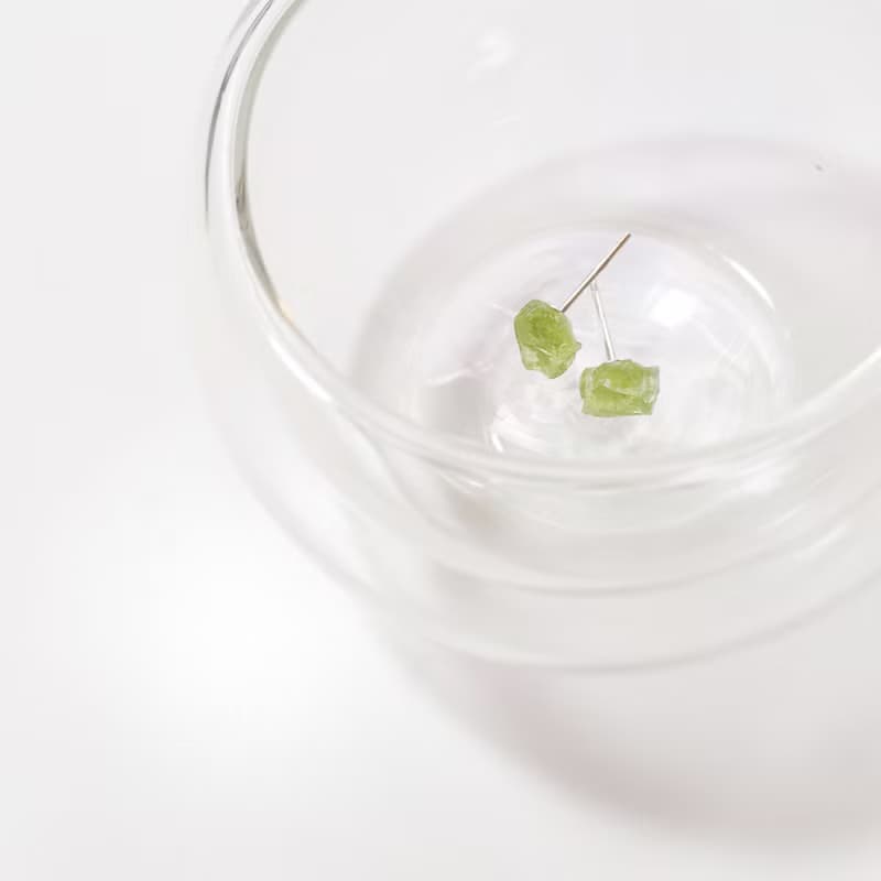 / 小金平 / 橄欖石原石925純銀耳環