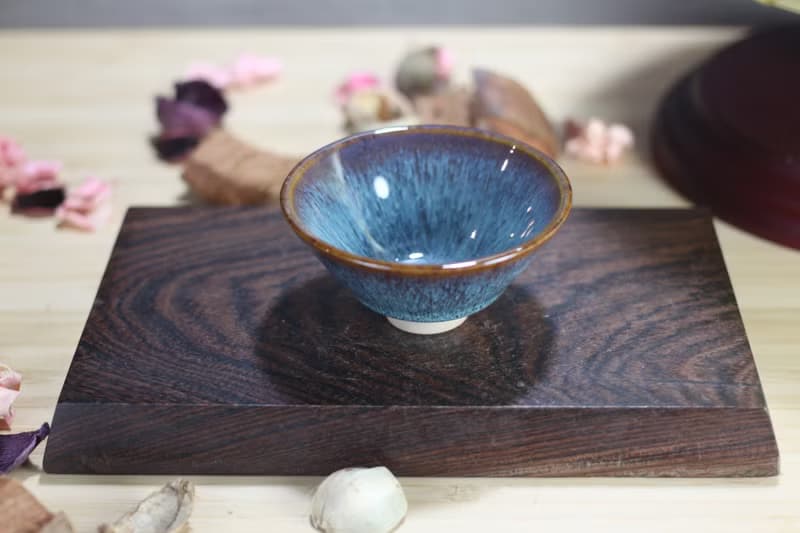 【送禮好物】70ml 天目釉 斗笠茶杯 酒杯 鶯歌名家葉敏祥作