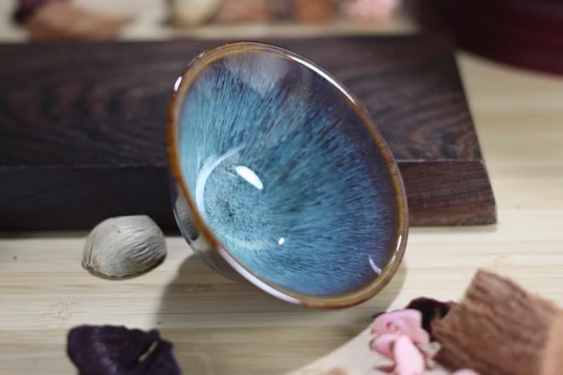 【送禮好物】70ml 天目釉 斗笠茶杯 酒杯 鶯歌名家葉敏祥作
