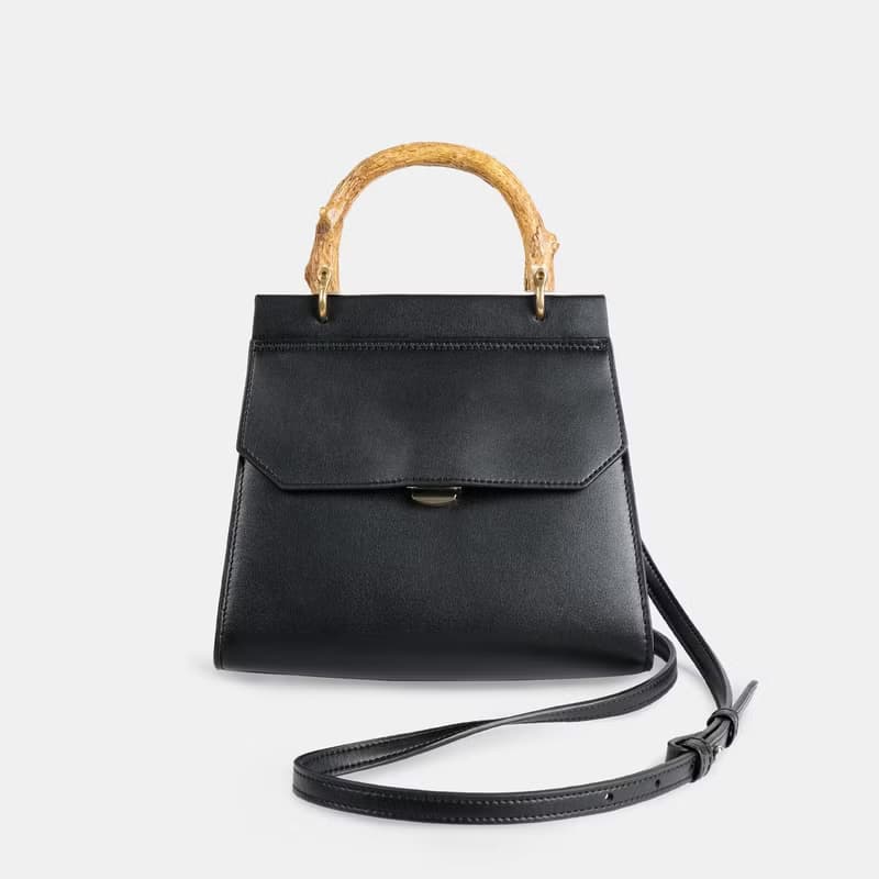 Mini Fir Bag 素皮革 手提包 斜背包 黑色