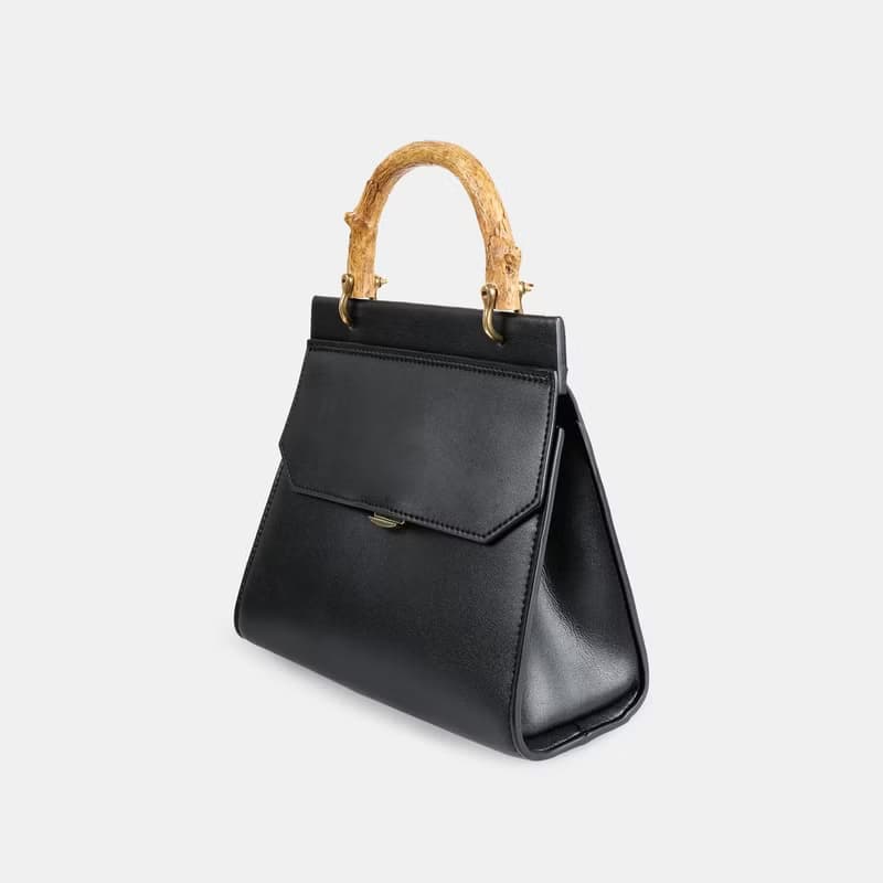 Mini Fir Bag 素皮革 手提包 斜背包 黑色