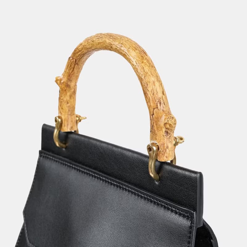 Mini Fir Bag 素皮革 手提包 斜背包 黑色