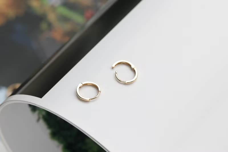 14K 10mm圓耳扣耳環 (內徑 8 mm) (單個)
