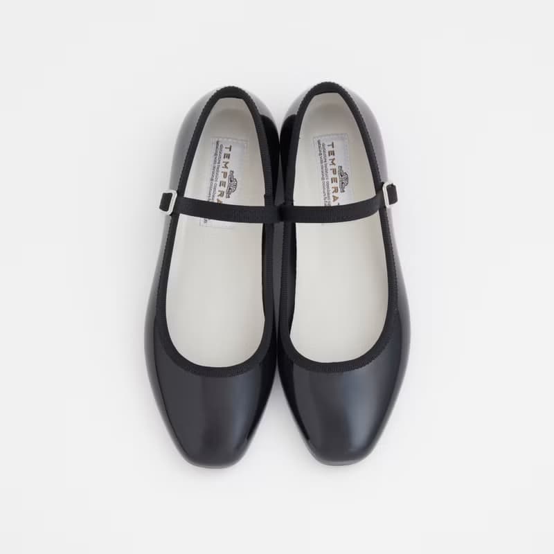 MARTA (BLACK) PVC SQUARE TOE FLATS / RAIN SHOES スクエアトゥ パンプス
