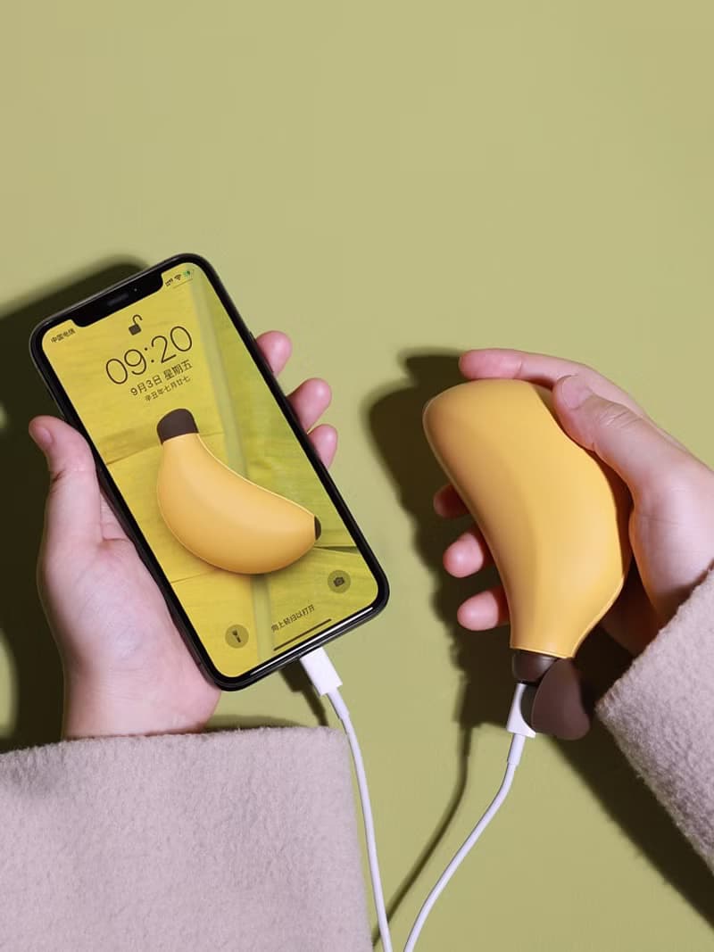 香蕉暖手寶 移動電源 暖手充電寶二合一 portable charger