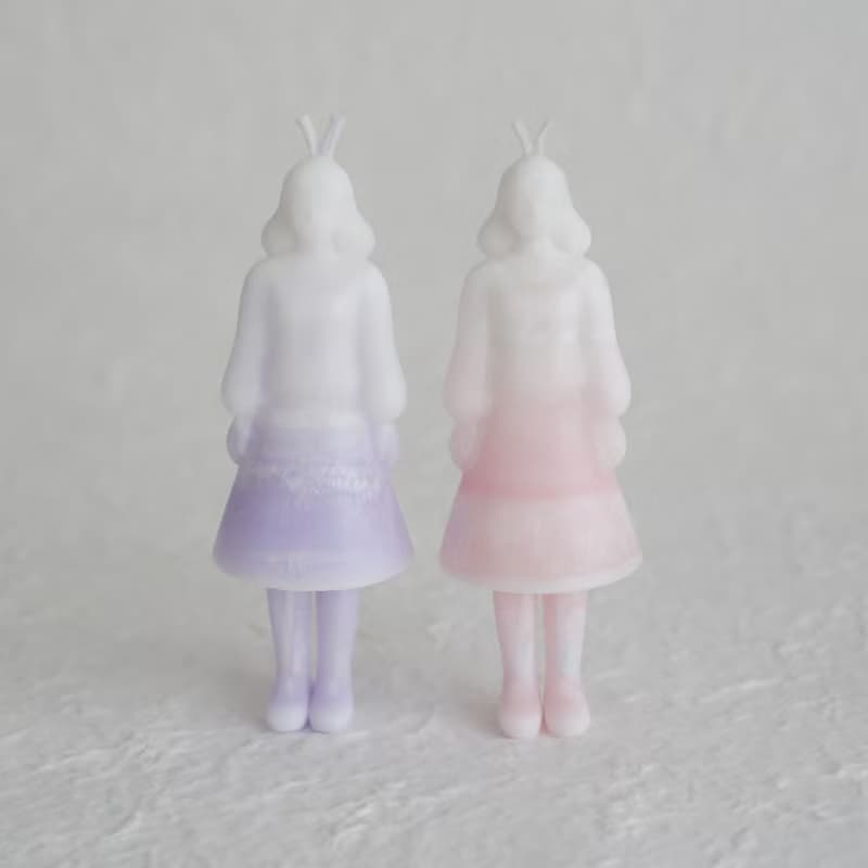 驗光女孩 手作香氛蠟燭 獨特混合花香 漸變冰紋女孩