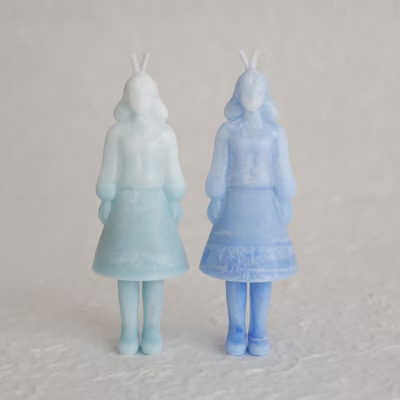 驗光女孩 手作香氛蠟燭 獨特混合花香 漸變冰紋女孩