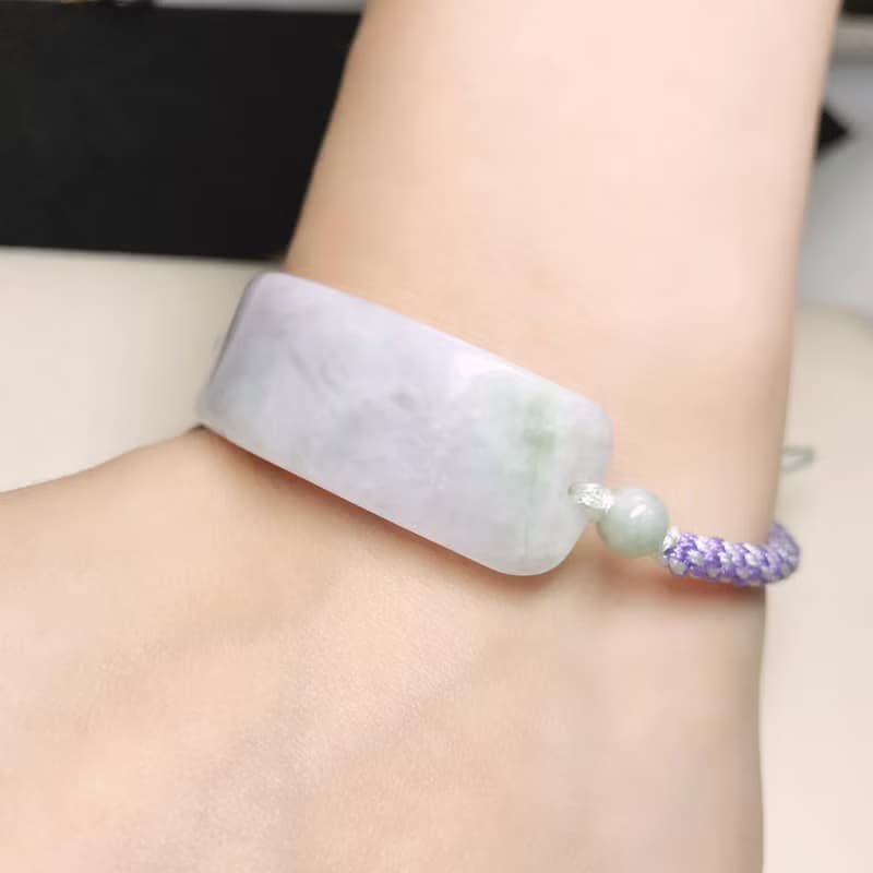 【願‧無事】春帶彩翡翠無事牌編織手鍊 | 天然緬甸A貨翡翠|送禮