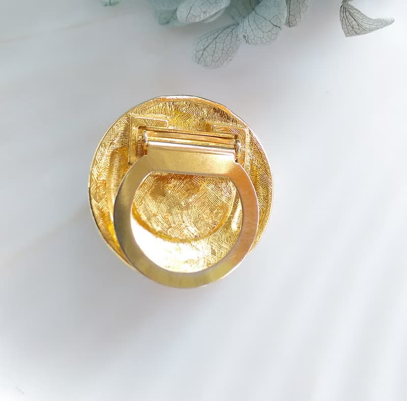 【西洋古董飾品】 ANNE KLEIN 金色調 經典 圍巾夾 絲巾扣 絲巾夾