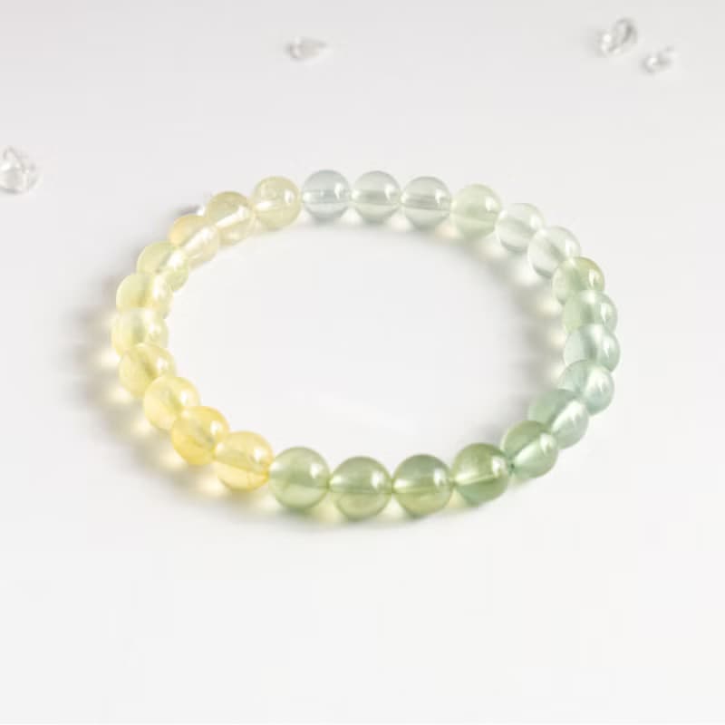 黃綠漸變萄葡石 - 希望之石×提升運勢×重拾希望 - 天然水晶手環