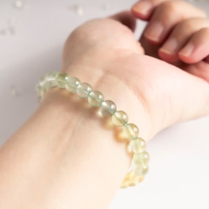 黃綠漸變萄葡石 - 希望之石×提升運勢×重拾希望 - 天然水晶手環