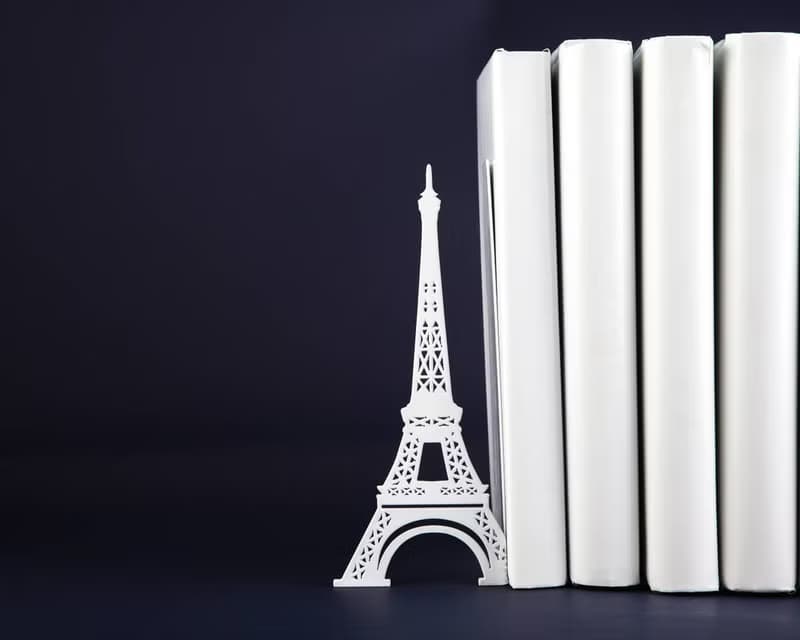 Unique Metal Bookends - Oh Paris - shelf decor // decorative book holders //