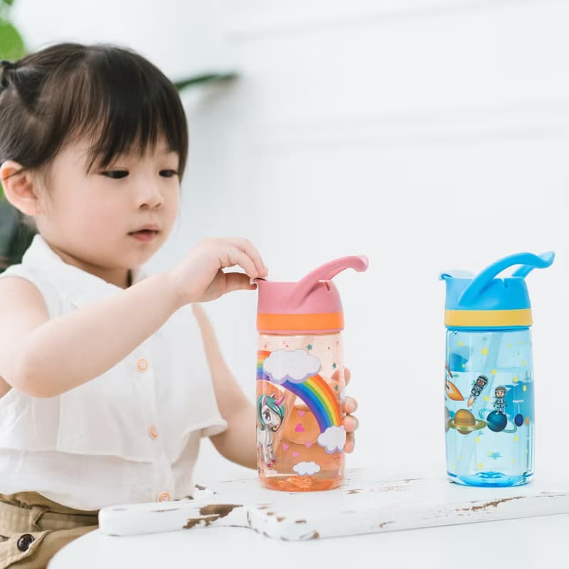 【開學用具 兒童水杯】環保配件分拆清洗 獨角獸 彩虹太空 畢業禮